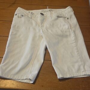 White Denim Shorts